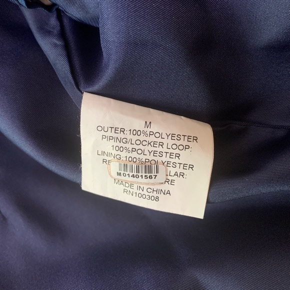 Peter Millar Navy Blue Zip Up Button Drawstring Travel Utility Jacket Size M - Picture 14 of 14